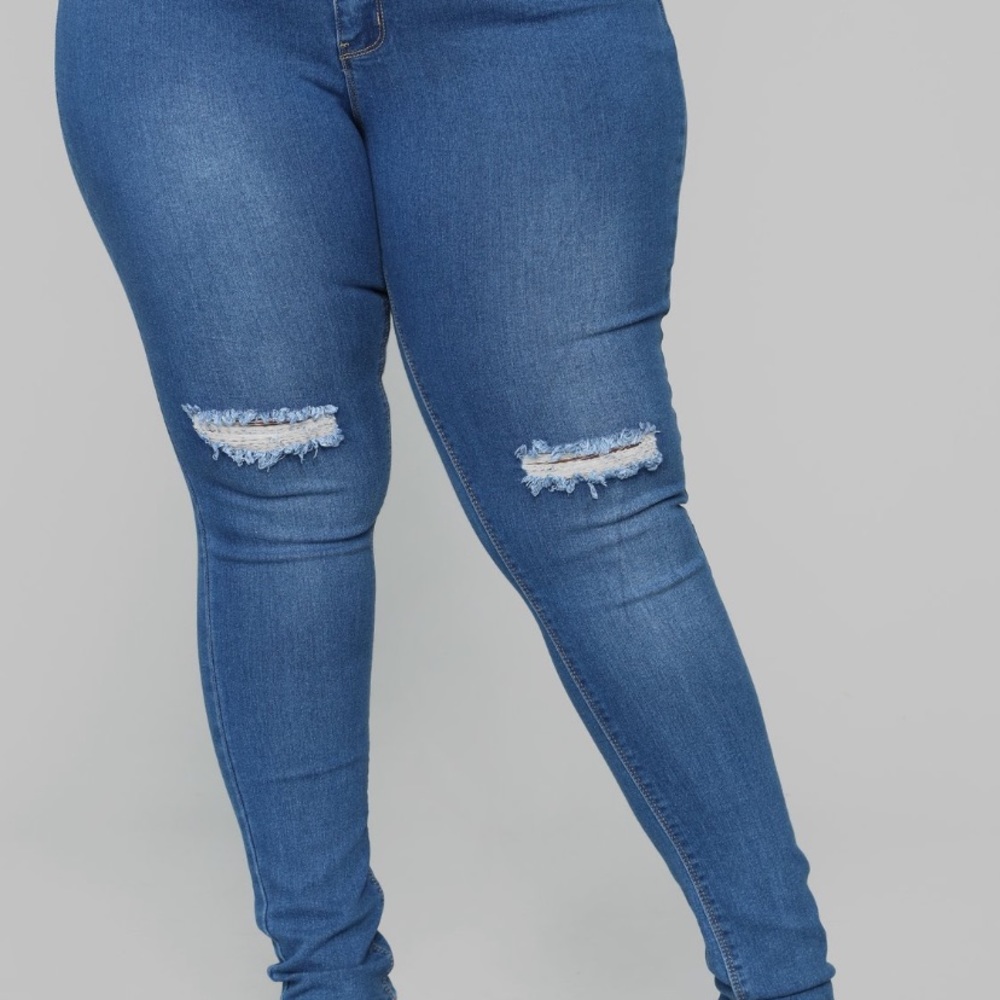Distressed jeans